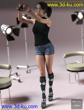 3D打印模型Shutterbug Pose Collection for Genesis 8 Female的图片