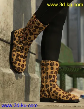 3D打印模型Side Laced Boots for Genesis 8 Female的图片