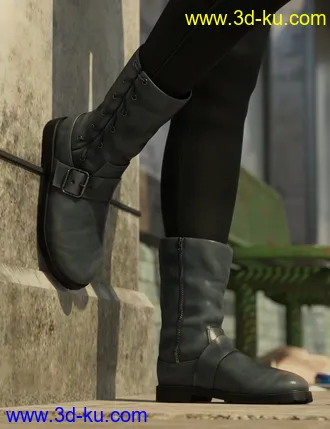 3D打印模型Side Laced Boots for Genesis 8 Female的图片