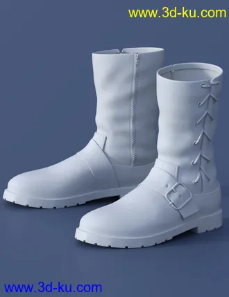 3D打印模型Side Laced Boots for Genesis 8 Female的图片