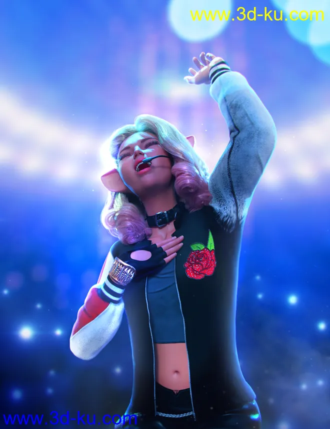 Singing Animations for Genesis 8.1 Female and Kiko 8.1模型的图片1