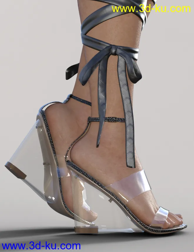 Skinny Jumpsuit and Heeled Sandal for Genesis 8 Female(s)模型的图片4