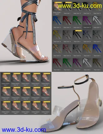 3D打印模型Skinny Jumpsuit and Heeled Sandal for Genesis 8 Female(s)的图片
