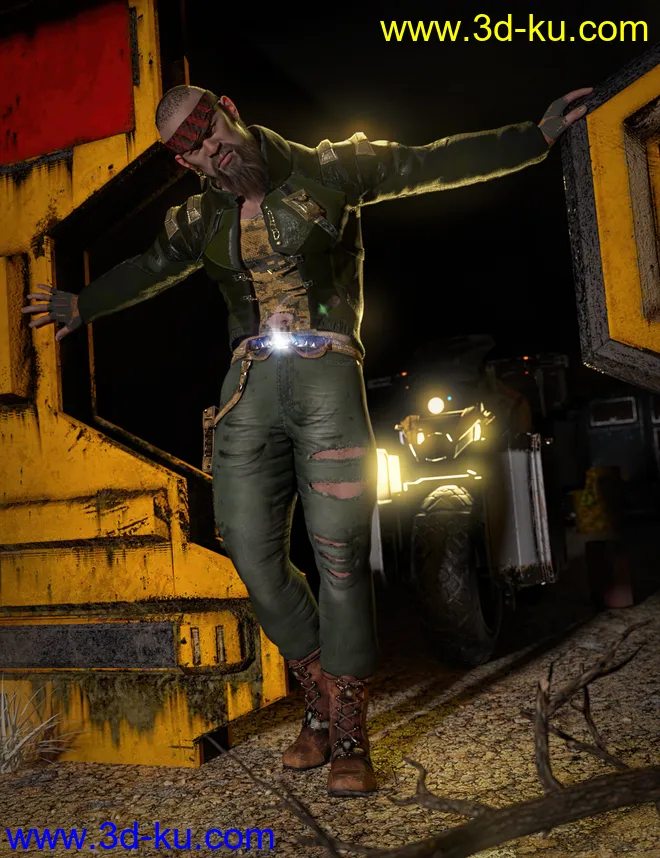 Sky Deep Outfit for Genesis 8 Males模型的图片1