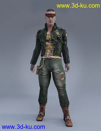 3D打印模型Sky Deep Outfit for Genesis 8 Males的图片