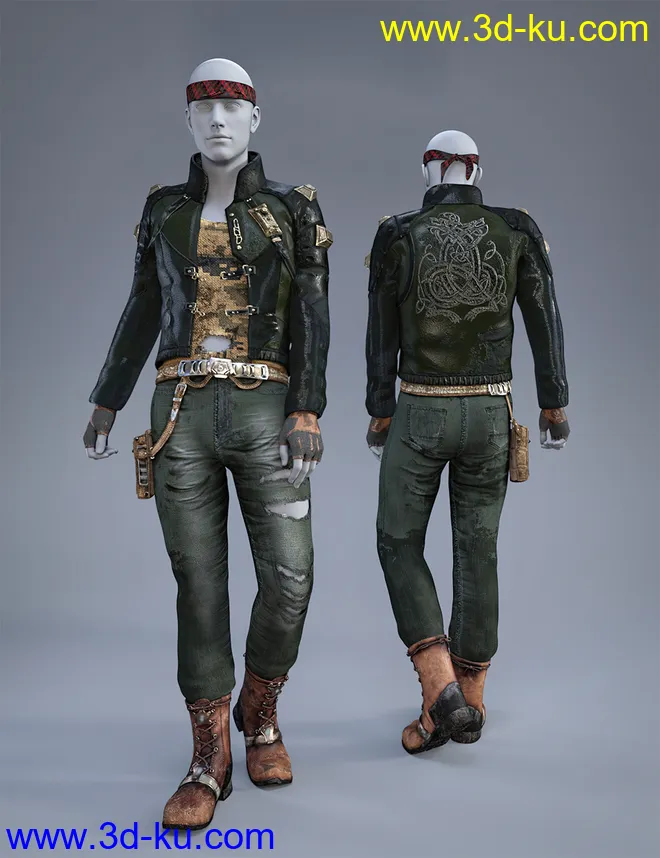 Sky Deep Outfit for Genesis 8 Males模型的图片4