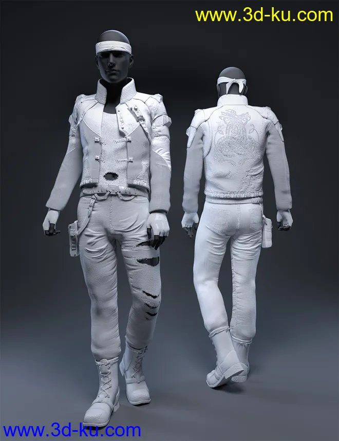 Sky Deep Outfit for Genesis 8 Males模型的图片5