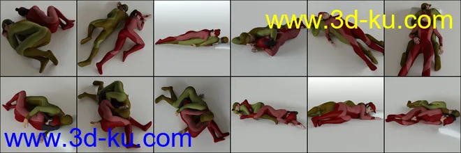 Sleeping Pose Pairs Volume 2 for Genesis 8模型的图片2