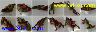 3D打印模型Sleeping Pose Pairs Volume 2 for Genesis 8的图片