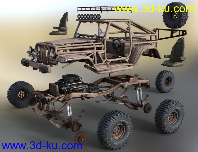 Snake Wrangler Truck模型的图片10