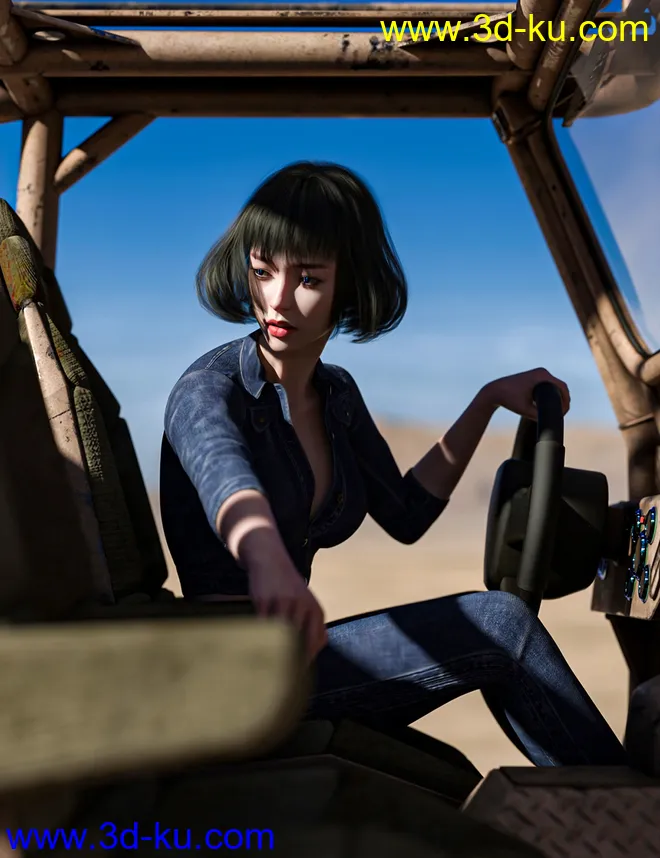 Snake Wrangler Truck Poses for Genesis 8 and 8.1模型的图片3