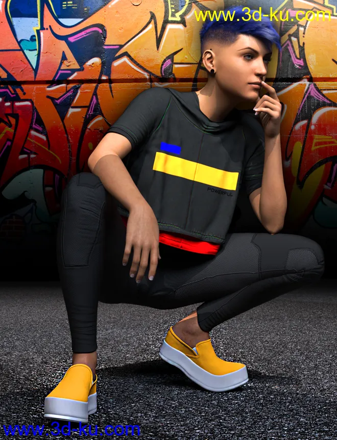 Sneakers for Genesis 8.1 & Victoria 8.1模型的图片3