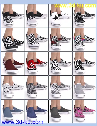 3D打印模型Sneakers for Genesis 8.1 & Victoria 8.1的图片