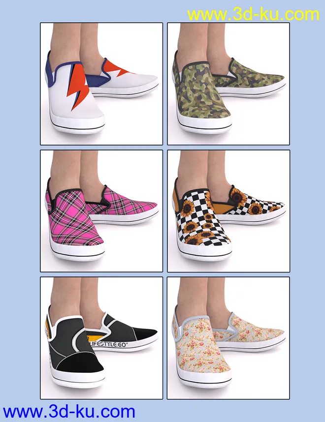 Sneakers for Genesis 8.1 & Victoria 8.1模型的图片6