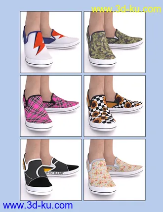 3D打印模型Sneakers for Genesis 8.1 & Victoria 8.1的图片