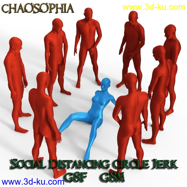Social Distancing Circle Jerk Poses G8模型的图片1