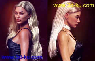Soft Classic Hair with dForce for Genesis 8 and 8.1 Females模型的图片2