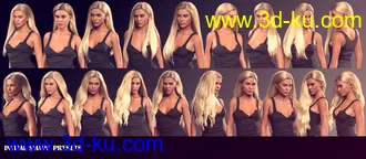 3D打印模型Soft Classic Hair with dForce for Genesis 8 and 8.1 Females的图片