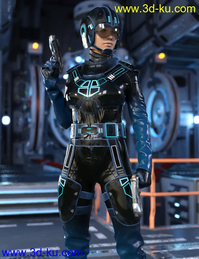 Space Runner Outfit for Genesis 8 Female(s)模型的图片1