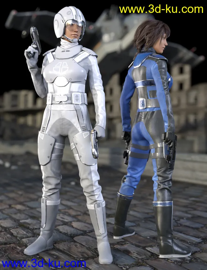 Space Runner Outfit for Genesis 8 Female(s)模型的图片4