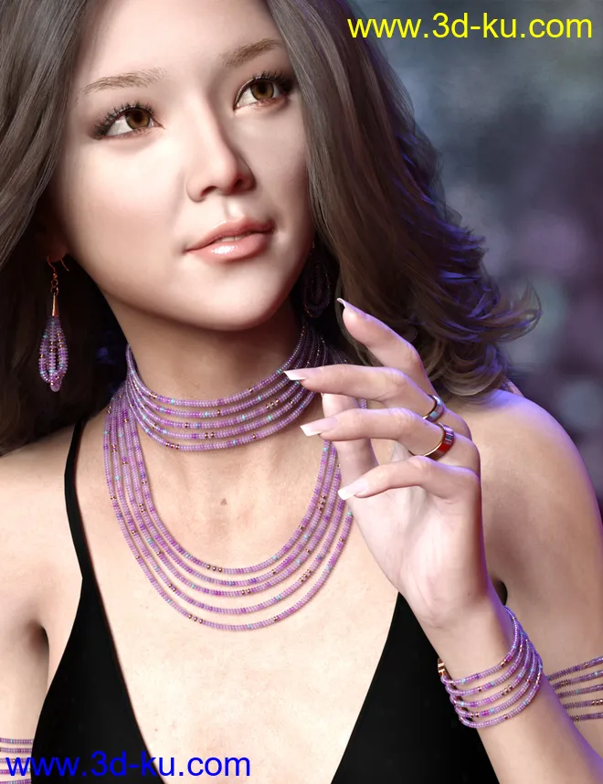 Sparkling Jewelry for Genesis 8 and 8.1 Females模型的图片3