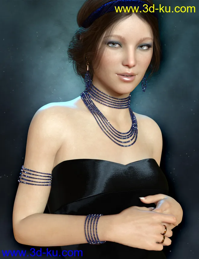 Sparkling Jewelry for Genesis 8 and 8.1 Females模型的图片4
