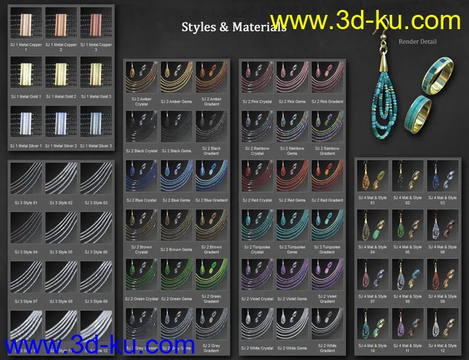 Sparkling Jewelry for Genesis 8 and 8.1 Females模型的图片9