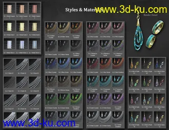 3D打印模型Sparkling Jewelry for Genesis 8 and 8.1 Females的图片
