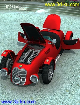 3D打印模型Sports Car Meteor 1947的图片