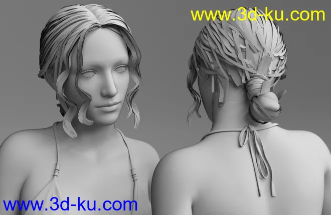 Sprite's Leisure Hair for Genesis 8 Female(s)模型的图片6