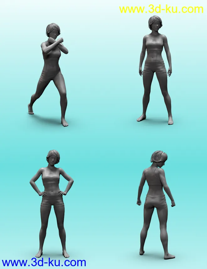 Stand Strong Poses for Genesis 8 Female模型的图片4