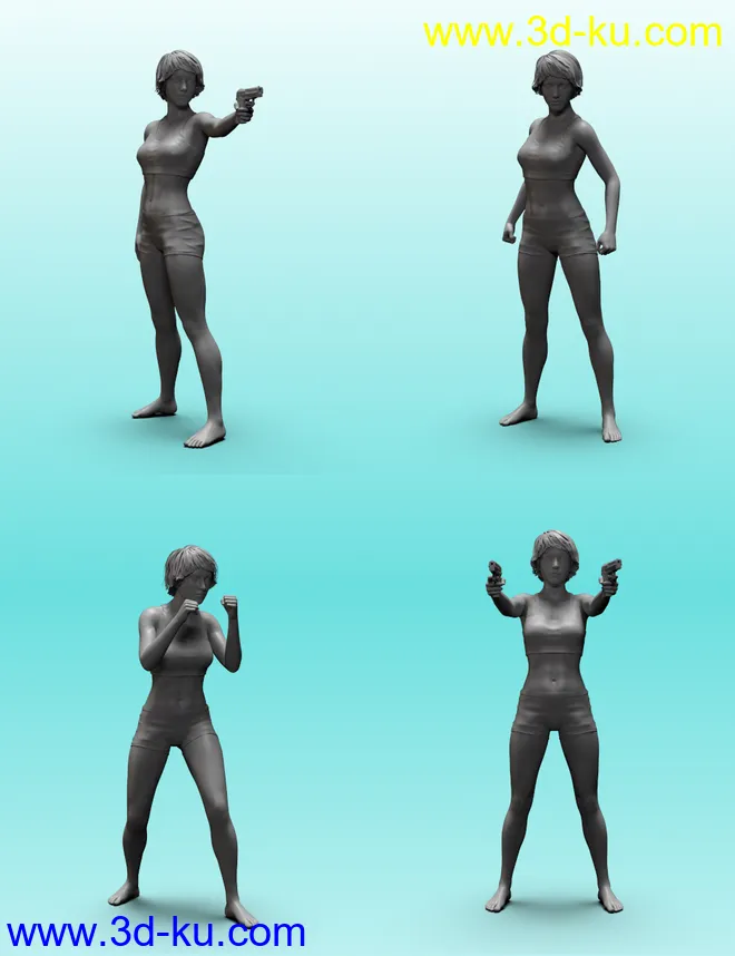 Stand Strong Poses for Genesis 8 Female模型的图片5