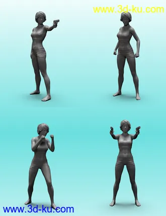 3D打印模型Stand Strong Poses for Genesis 8 Female的图片