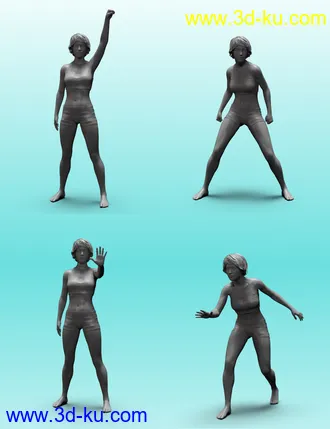 3D打印模型Stand Strong Poses for Genesis 8 Female的图片