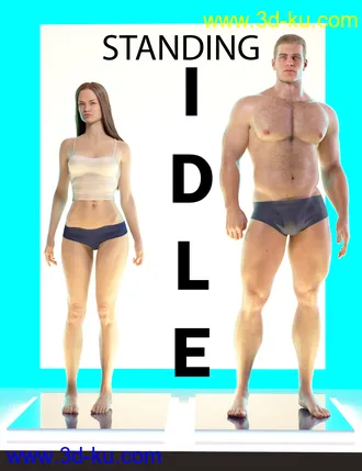 3D打印模型Standing Idle for Genesis 8 Female and Male的图片