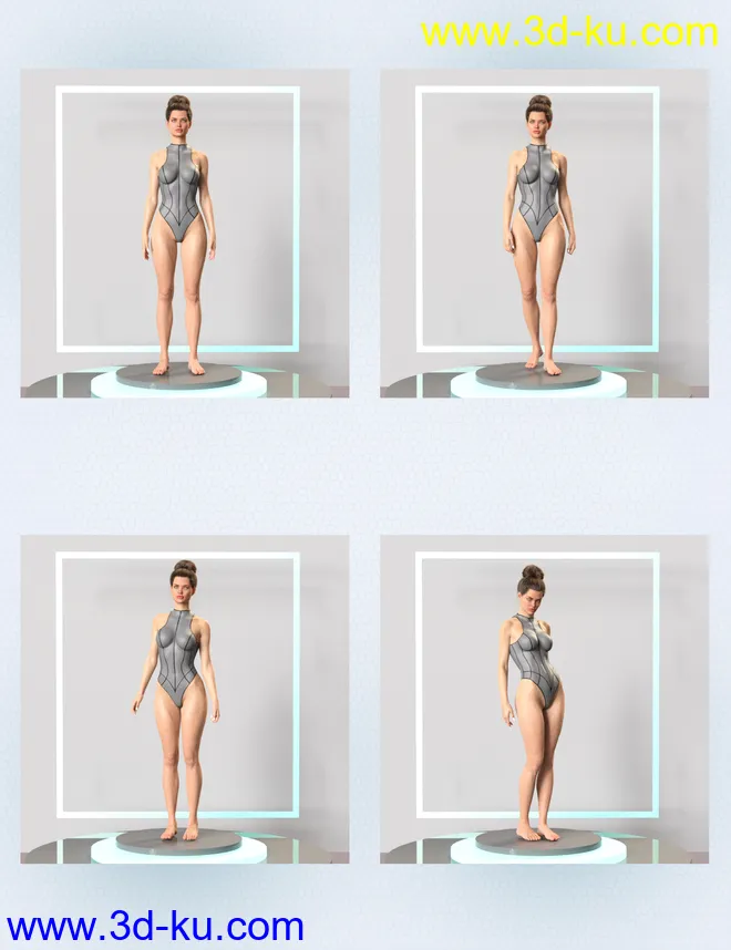 Standing Idle for Genesis 8 Female and Male模型的图片6