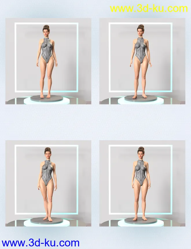 Standing Idle for Genesis 8 Female and Male模型的图片7