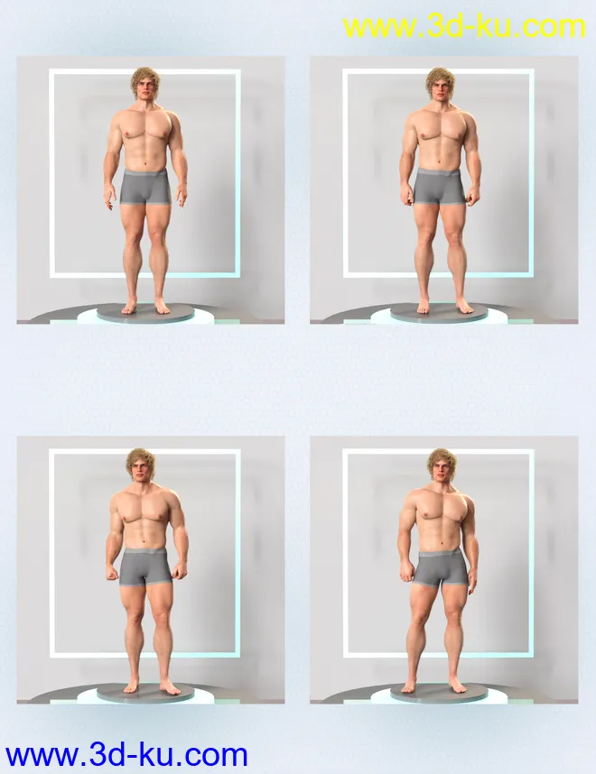 Standing Idle for Genesis 8 Female and Male模型的图片9