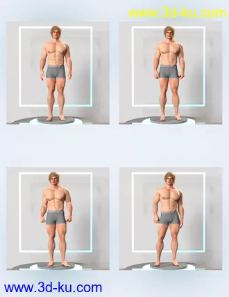 3D打印模型Standing Idle for Genesis 8 Female and Male的图片