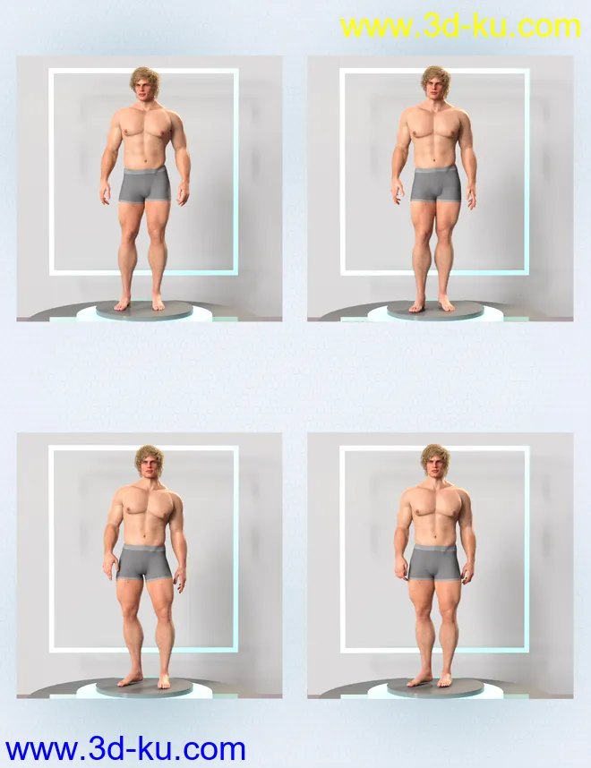 Standing Idle for Genesis 8 Female and Male模型的图片10