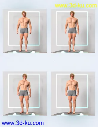 3D打印模型Standing Idle for Genesis 8 Female and Male的图片
