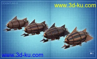 3D打印模型Steam Powered Dirigible的图片