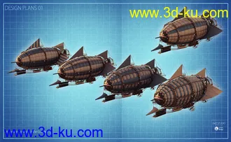 3D打印模型Steam Powered Dirigible的图片