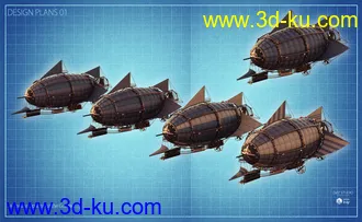 3D打印模型Steam Powered Dirigible的图片