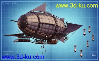 3D打印模型Steam Powered Dirigible的图片