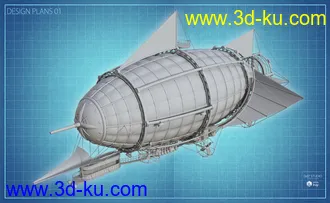 3D打印模型Steam Powered Dirigible的图片