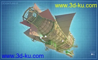 3D打印模型Steam Powered Dirigible的图片