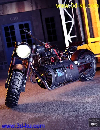 3D打印模型Steampunk Motorbike的图片