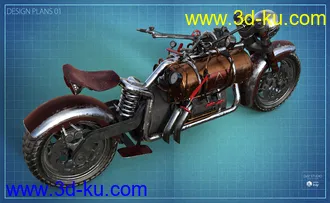 3D打印模型Steampunk Motorbike的图片