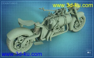 3D打印模型Steampunk Motorbike的图片
